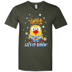 Minion Arkansas-pine Bluff Golden Lions Ugly Christmas Sweaters Let It Snow Men's V-Neck T-Shirt - The White Eagles