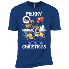 Boise State Broncos Ugly Christmas Sweaters Minions Santa Claus Merry Christmas Men's Sleeve Shirt - The White Eagles