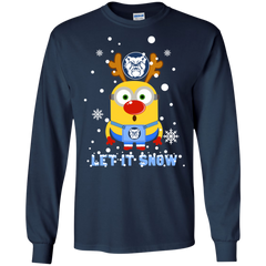 Minion Butler Bulldogs Ugly Christmas Sweaters Let It Snow LS Cotton T-Shirt - The White Eagles