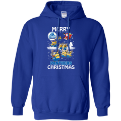 Georgia State Panthers Ugly Christmas Sweaters Minions Santa Claus Merry Christmas Hoodie - The White Eagles