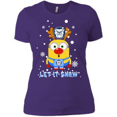 Minion Butler Bulldogs Ugly Christmas Sweaters Let It Snow Ladies' Shirt - The White Eagles
