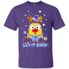 Minion Abilene Christian Wildcats Ugly Christmas Sweaters Let It Snow Cotton T-Shirt - The White Eagles