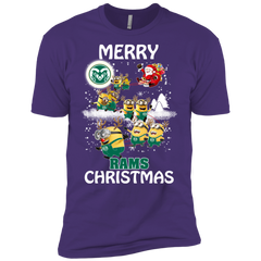 Colorado State Rams Ugly Christmas Sweaters Minions Santa Claus Merry Christmas Men's Sleeve Shirt - The White Eagles