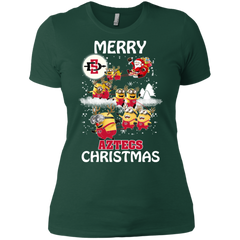 San Diego State Athletics Ugly Christmas Sweaters Minions Santa Claus Merry Christmas Ladies' Shirt - The White Eagles