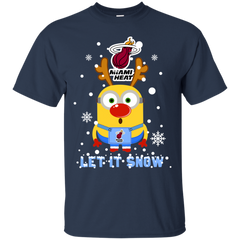 Minion Miami Heat Ugly Christmas Sweaters Let It Snow Cotton T-Shirt - The White Eagles
