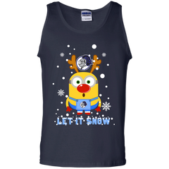 Minion Holy Cross Crusaders Ugly Christmas Sweaters Let It Snow Tank Top - The White Eagles