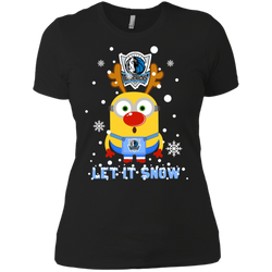 Minion Dallas Mavericks Ugly Christmas Sweaters Let It Snow Ladies' Shirt - The White Eagles