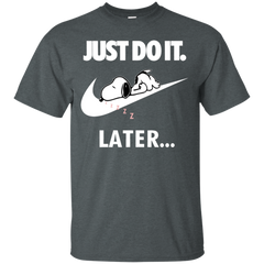 Just Do It The Peanuts Movie Snoopy Nike Logo Cotton T-Shirt - The White Eagles