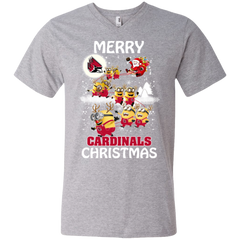 Ball State Cardinals T Shirts Minions Santa Claus Merry Christmas Men's V-Neck T-Shirt - The White Eagles