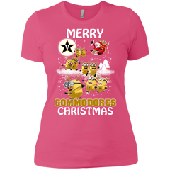 Vanderbilt Commodores Ugly Christmas Sweaters Minions Santa Claus Merry Christmas Ladies' Shirt - The White Eagles