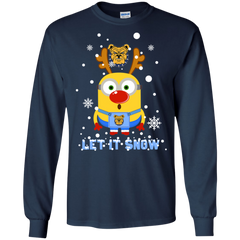 Minion North Carolina A&t Aggies Ugly Christmas Sweaters Let It Snow LS Cotton T-Shirt - The White Eagles