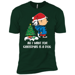 All I Want For Christmas Is A Dog Snoopy Charlie Brown The Peanuts Movie Men's Sleeve Shirt - The White Eagles