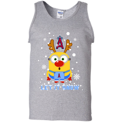 Minion Los Angeles Angels  Ugly Christmas Sweaters Let It Snow Tank Top - The White Eagles