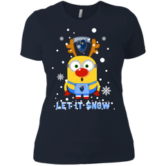 Minion Monmouth Hawks Ugly Christmas Sweaters Let It Snow Ladies' Shirt - The White Eagles