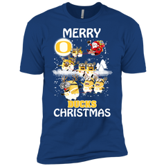 Oregon Ducks Ugly Christmas Sweaters Minions Santa Claus Merry Christmas Men's Sleeve Shirt - The White Eagles