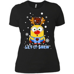 Minion Brown Bears Ugly Christmas Sweaters Let It Snow Ladies' Shirt - The White Eagles
