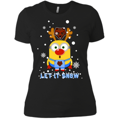 Minion Brown Bears Ugly Christmas Sweaters Let It Snow Ladies' Shirt - The White Eagles