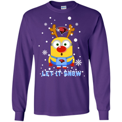 Minion Incarnate Word Cardinals Ugly Christmas Sweaters Let It Snow LS Cotton T-Shirt - The White Eagles