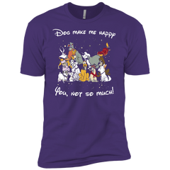 Disney Dogs. Dogs Make Me Happy You Not So Much Tshirts Men's Sleeve Shirt - The White Eagles