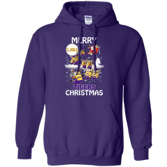 Lsu Tigers Ugly Christmas Sweaters Minions Santa Claus Merry Christmas Hoodie - The White Eagles