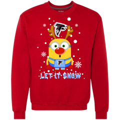 Minion Atlanta Falcons Ugly Christmas Sweaters Let It Snow Sweatshirt - The White Eagles