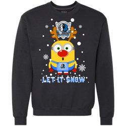 Minion Dallas Mavericks Ugly Christmas Sweaters Let It Snow Sweatshirt - The White Eagles
