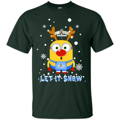 Minion Calpoly Mustangs Ugly Christmas Sweaters Let It Snow Cotton T-Shirt - The White Eagles