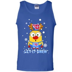 Minion Dayton Flyers Ugly Christmas Sweaters Let It Snow Tank Top - The White Eagles
