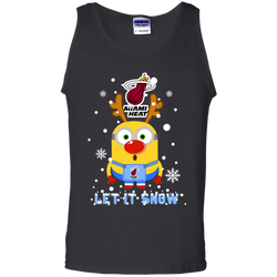 Minion Miami Heat Ugly Christmas Sweaters Let It Snow Tank Top - The White Eagles
