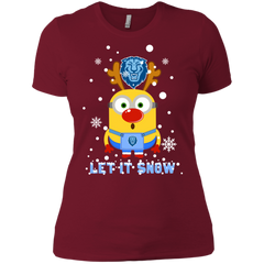 Minion Columbia Lions Ugly Christmas Sweaters Let It Snow Ladies' Shirt - The White Eagles