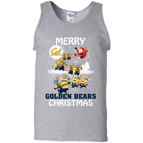 California Golden Bears T Shirts Minions Santa Claus Merry Christmas Tank Top - The White Eagles