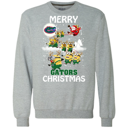 Florida Gators Ugly Christmas Sweaters Minions Santa Claus Merry Christmas Sweatshirt - The White Eagles