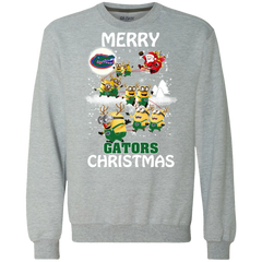 Florida Gators Ugly Christmas Sweaters Minions Santa Claus Merry Christmas Sweatshirt - The White Eagles