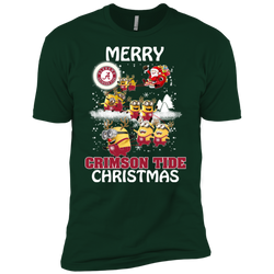 Alabama Crimson Tide T Shirts Minions Santa Claus Merry Christmas Men's Sleeve Shirt - The White Eagles