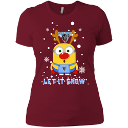 Minion Maine Black Bears Ugly Christmas Sweaters Let It Snow Ladies' Shirt - The White Eagles