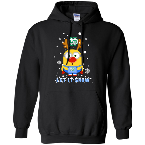Minion North Dakota Fighting Hawks Ugly Christmas Sweaters Let It Snow Hoodie - The White Eagles