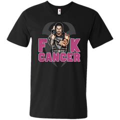 Roman Reigns Fuck Cancer Breast Cancer Awareness Men's V-Neck T-Shirt - The White Eagles