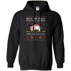 Deck The Halls With Salt And Iron Ugly Christmas Sweater Hoodie - The White Eagles