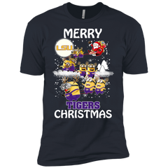 Lsu Tigers Ugly Christmas Sweaters Minions Santa Claus Merry Christmas Men's Sleeve Shirt - The White Eagles