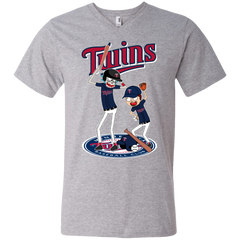 Minnesota Twins Baseball Rick And Morty Men's V-Neck T-Shirt - The White Eagles