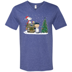 Los Angeles Rams Snoopy The Peanuts Ugly Christmas Sweater  Super Bowl Men's V-Neck T-Shirt - The White Eagles