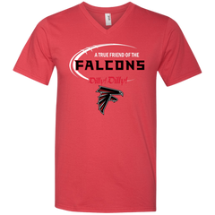 Dilly Dilly Atlanta Falcons A True Friend Of The Falcons Men's V-Neck T-Shirt - The White Eagles