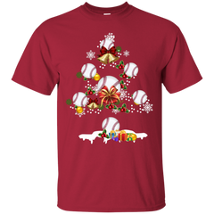 Christmas Is Coming Baseball Santa Claus Ugly Christmas Sweater Cotton T-Shirt - The White Eagles