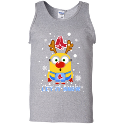 Minion Boston Red Sox  Ugly Christmas Sweaters Let It Snow Tank Top - The White Eagles