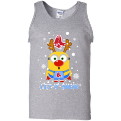 Minion Boston Red Sox  Ugly Christmas Sweaters Let It Snow Tank Top - The White Eagles