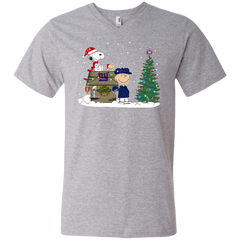 New York Giants Snoopy The Peanuts Ugly Christmas Sweater  Super Bowl Men's V-Neck T-Shirt - The White Eagles