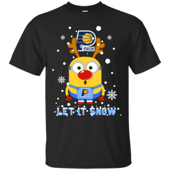 Minion Indiana Pacers Ugly Christmas Sweaters Let It Snow Cotton T-Shirt - The White Eagles