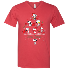 Snoopy Merry Christmas The Peanuts Movie Men's V-Neck T-Shirt - The White Eagles