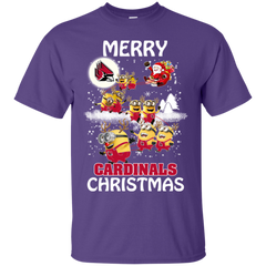 Ball State Cardinals T Shirts Minions Santa Claus Merry Christmas Cotton T-Shirt - The White Eagles