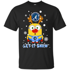 Minion Minnesota Timberwolves Ugly Christmas Sweaters Let It Snow Cotton T-Shirt - The White Eagles